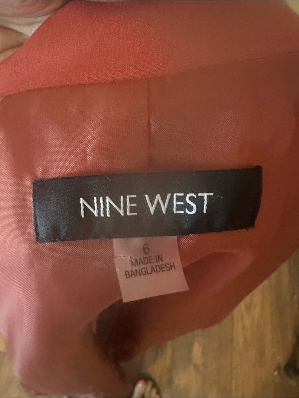 Nine West Rust Open-Front Blazer Jacket - Picture 3 of 3